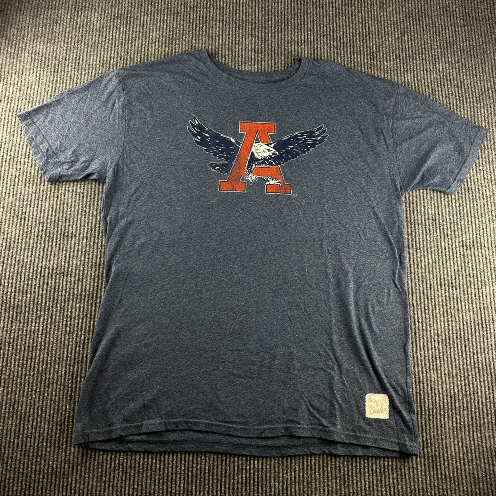 The Original Retro Brand Auburn Tigers Eagle Graphic T-Shirt Navy Blue Mens XL